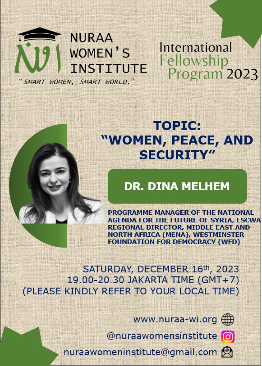 NWI 2023 International Fellowship Program Session 4: "Women, Peace, and Security"