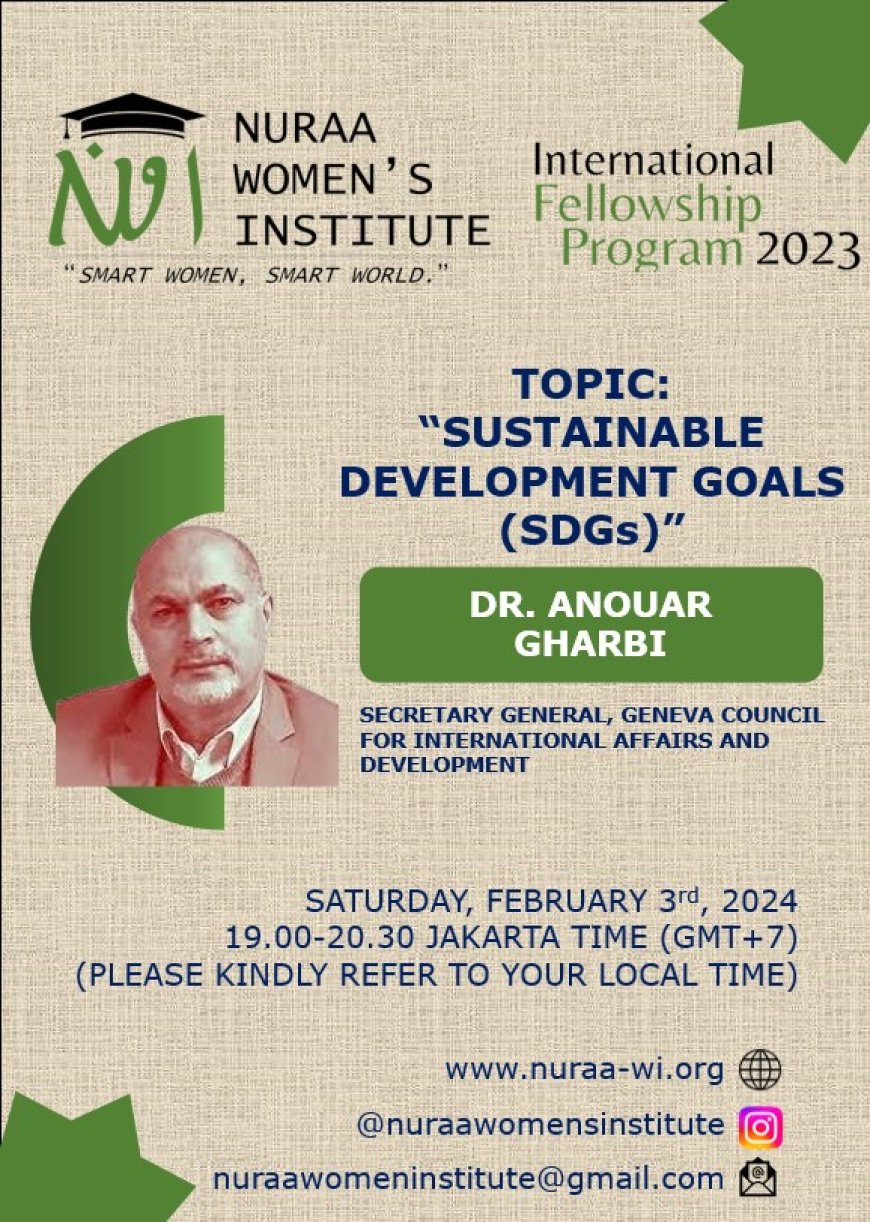 NWI 2023 International Fellowship Program Session 7: "SDGs"