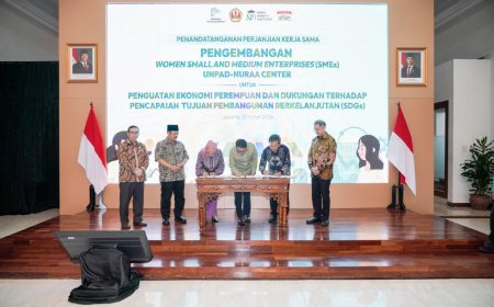 NWI Menandatangani PKS Bersama Unpad dan Bappenas untuk Mengembangkan Women SME Center