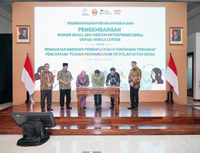 NWI Menandatangani PKS Bersama Unpad dan Bappenas untuk Mengembangkan Women SME Center