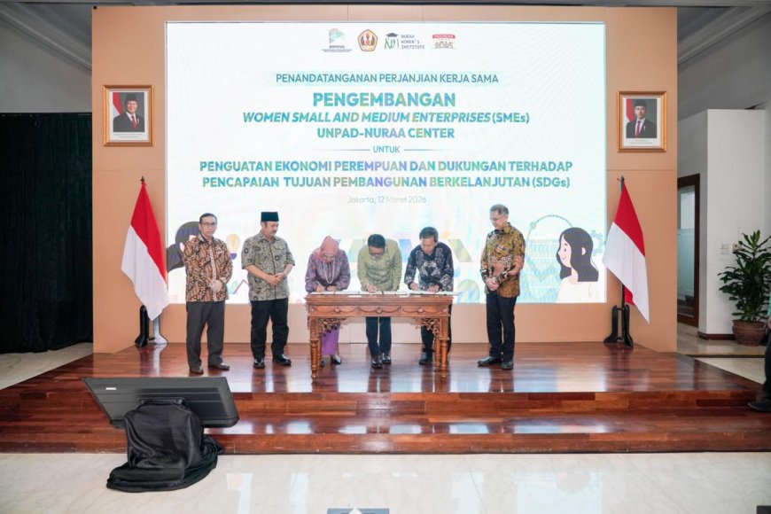 NWI Menandatangani PKS Bersama Unpad dan Bappenas untuk Mengembangkan Women SME Center